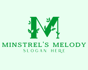 Plant Seedling Letter M logo design