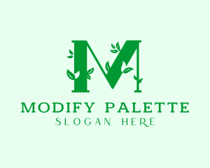 Plant Seedling Letter M logo design