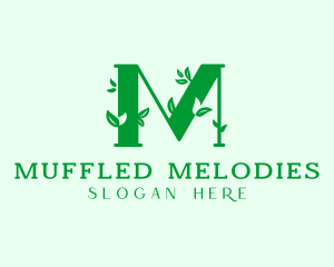 Plant Seedling Letter M logo design