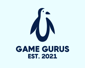 Blue Penguin Silhouette  logo