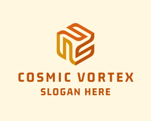 Modern Vortex Cube logo design