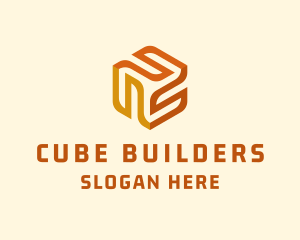 Modern Vortex Cube logo design