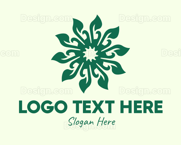 Decorative Green Leaf Logo