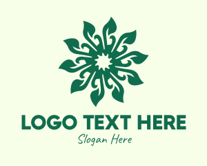 Decorative Green Leaf logo