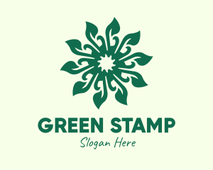 Decorative Green Leaf logo design