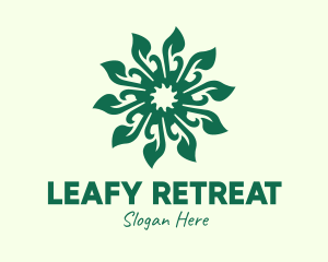 Decorative Green Leaf logo design