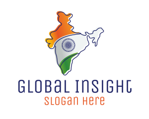 Modern India Outline logo