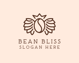 Royal Coffee Bean Wings logo design