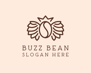 Royal Coffee Bean Wings logo design