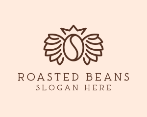 Royal Coffee Bean Wings logo design