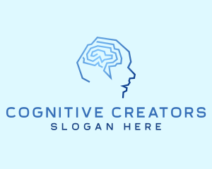 Psychology Brain Head logo design