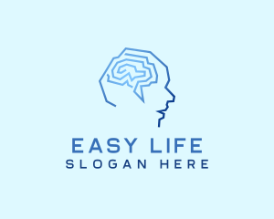 Psychology Brain Head logo design