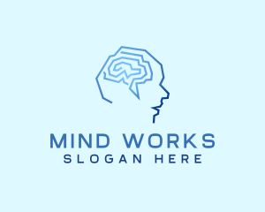 Psychology Brain Head logo design