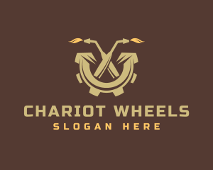 Welding Torch Cog Wheel logo design