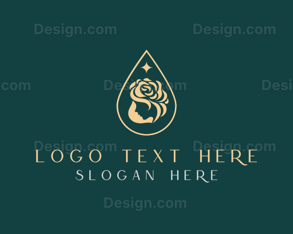 Woman Rose Droplet Logo