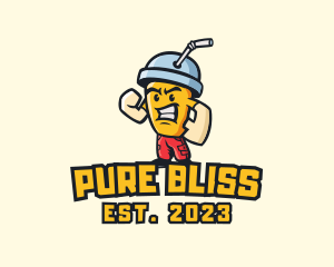 Strong Buff Milkshake logo design