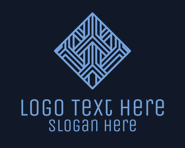 Blue Geometric Tile Hotel logo