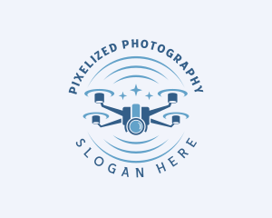 Quadcopter Surveillance Camera logo design