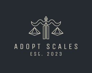 Justice Diamond Scale logo design