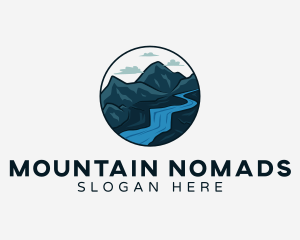 Mountain River Scenery logo design