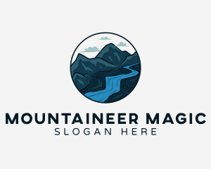 Mountain River Scenery logo design