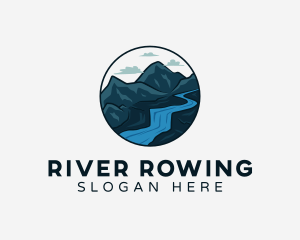 Mountain River Scenery logo design