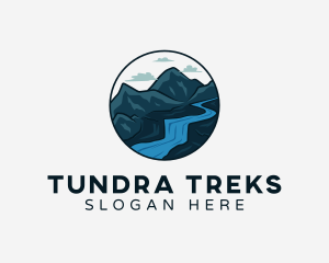 Mountain River Scenery logo design