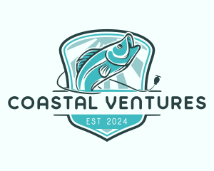 Fishing Hook Marine logo design