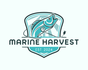 Fishing Hook Marine logo design