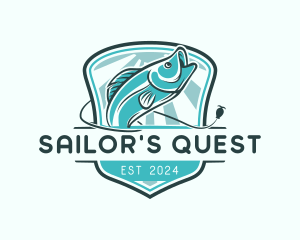 Fishing Hook Marine logo design