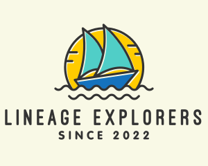 Summer Travel Boat logo design