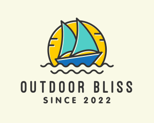 Summer Travel Boat logo design