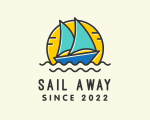 Summer Travel Boat logo design