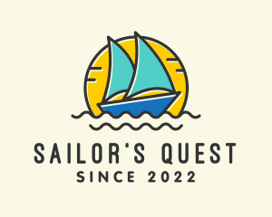 Summer Travel Boat logo design