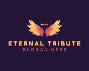 Angelic Wings Memorial logo design