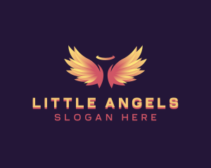 Angelic Wings Memorial logo design