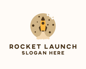 Cookie Space Rocket logo design