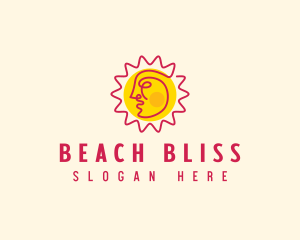 Summer Sun Face logo design