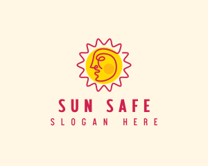 Summer Sun Face logo design