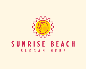 Summer Sun Face logo design