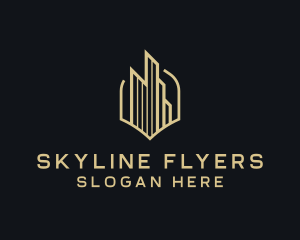 City Skyscraper Building Realty  logo design