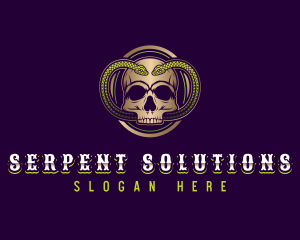 Skull Snake Venom logo design