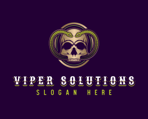 Skull Snake Venom logo design