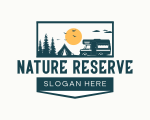 Nature Camp Trailer Van logo design