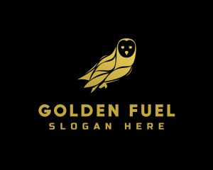 Golden Owl Bird logo design