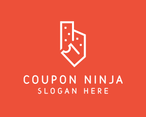 Building Ticket Coupon logo design