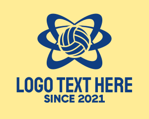 Blue Volleyball Orbit  logo