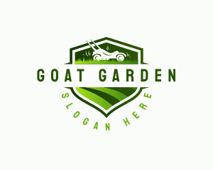 Lawn Mower Shield logo design