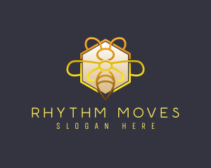 Elegant Hexagon Luxury Bee logo