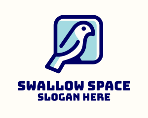 Blue Sparrow Bird  logo